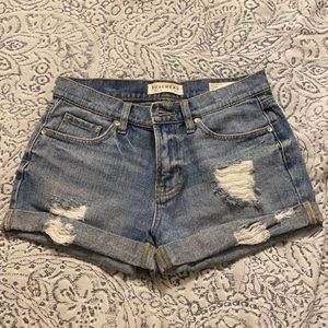 Denim boyfriend shorts